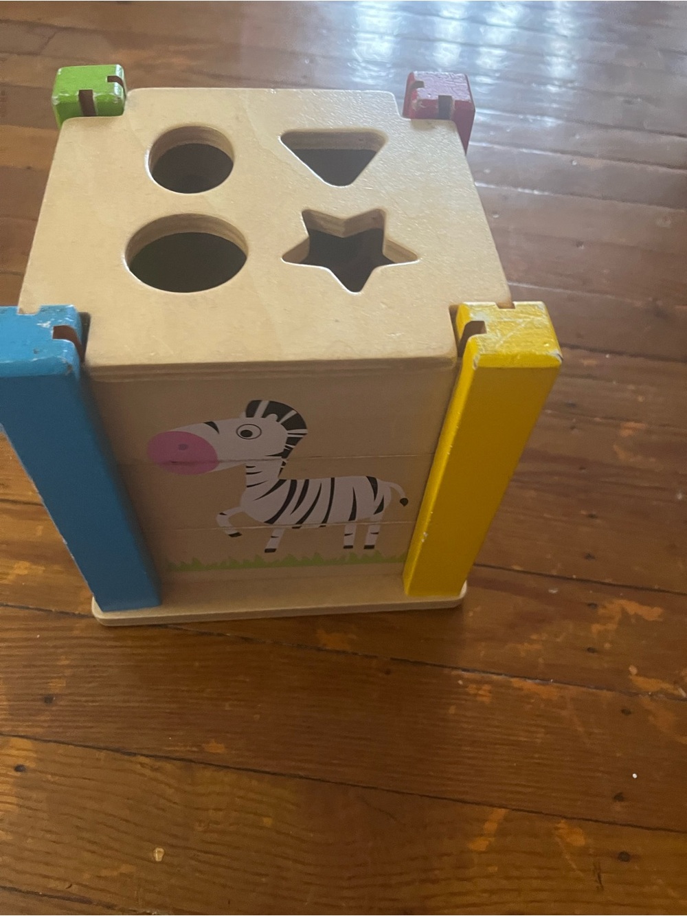 Wooden Shape Sorter Box - Multi Color